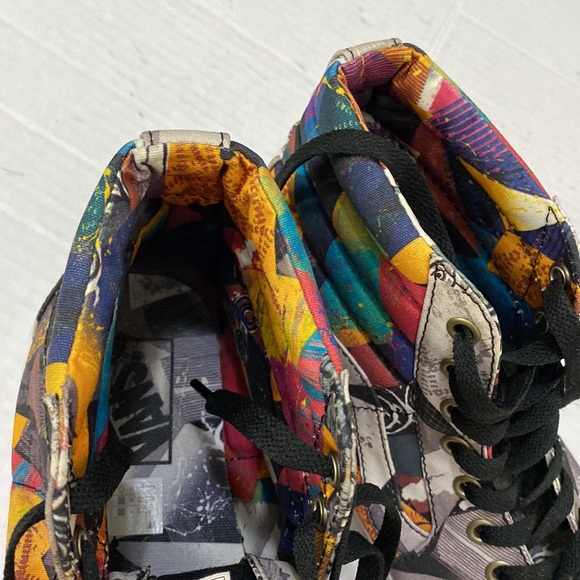 Van Off the Wall Abstract Sk8HI Multi Colour Unisex Sneakers Size 8.5 - Picture 8 of 11